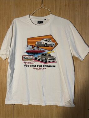 Thrills White Graphic 'Too Fast for Paradise' Short Sleeve Tee